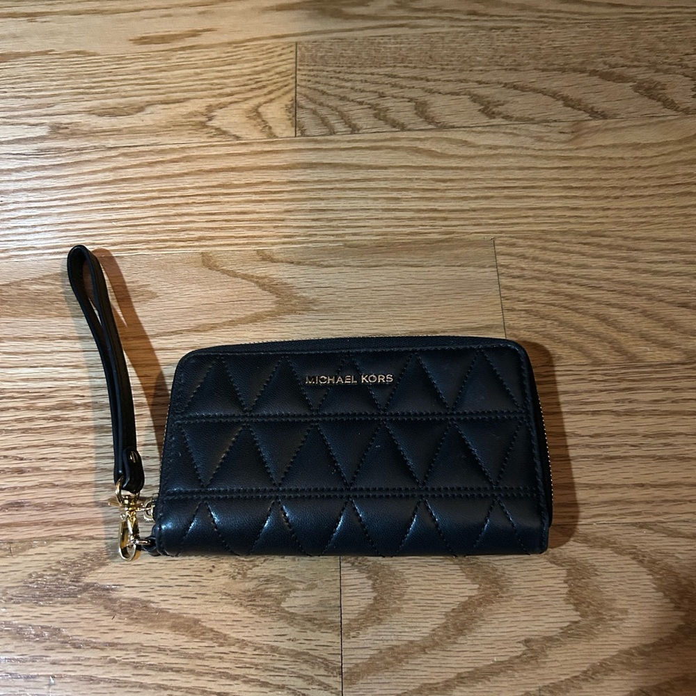 Michael Kors Black Wristlet Wallet
